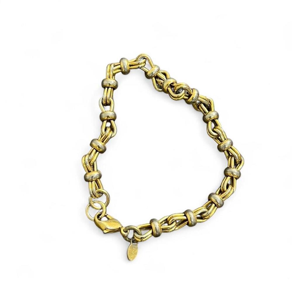 Gold silver bracelet with